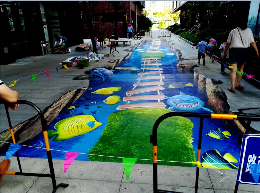 地面繪制3d彩繪的時候需要掌握哪些要點呢？